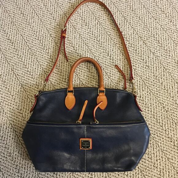 Dooney & Bourke Blue Leather Handbag - Picture 1 of 11